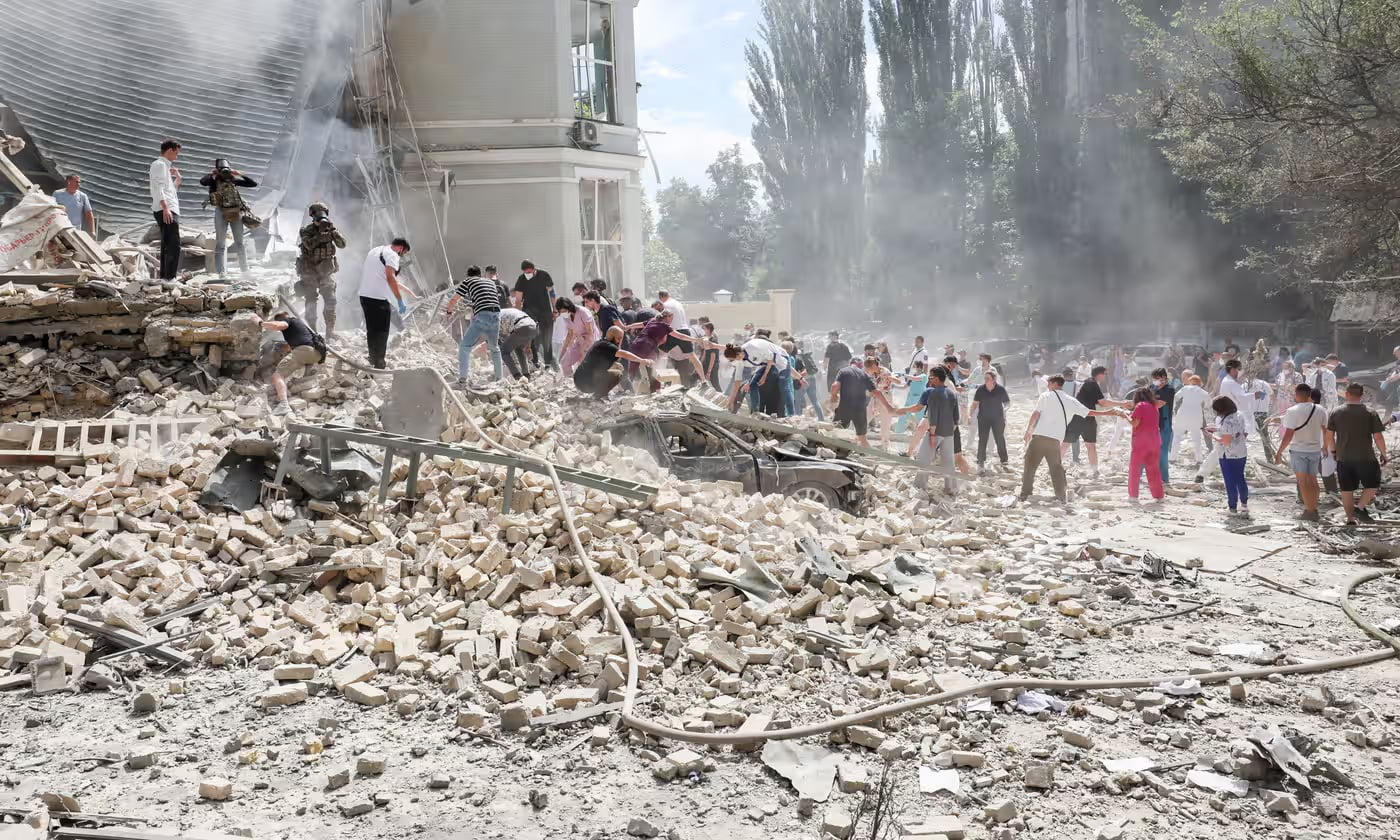 უკრაინაში რუსების სარაკეტო თავდასხმას 20 ადამიანი ემსხვერპლა