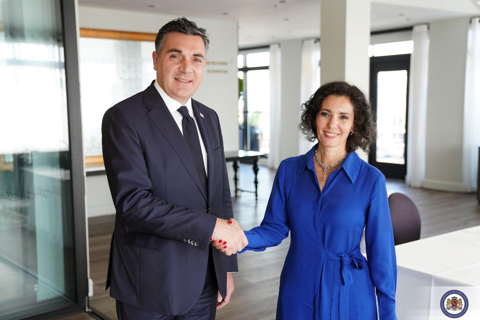 ნატო-ს სამიტის ფარგლებში, ილია დარჩიაშვილმა ბელგიელ კოლეგასთან, აჯა ლაბიბთან შეხვედრა გამართა