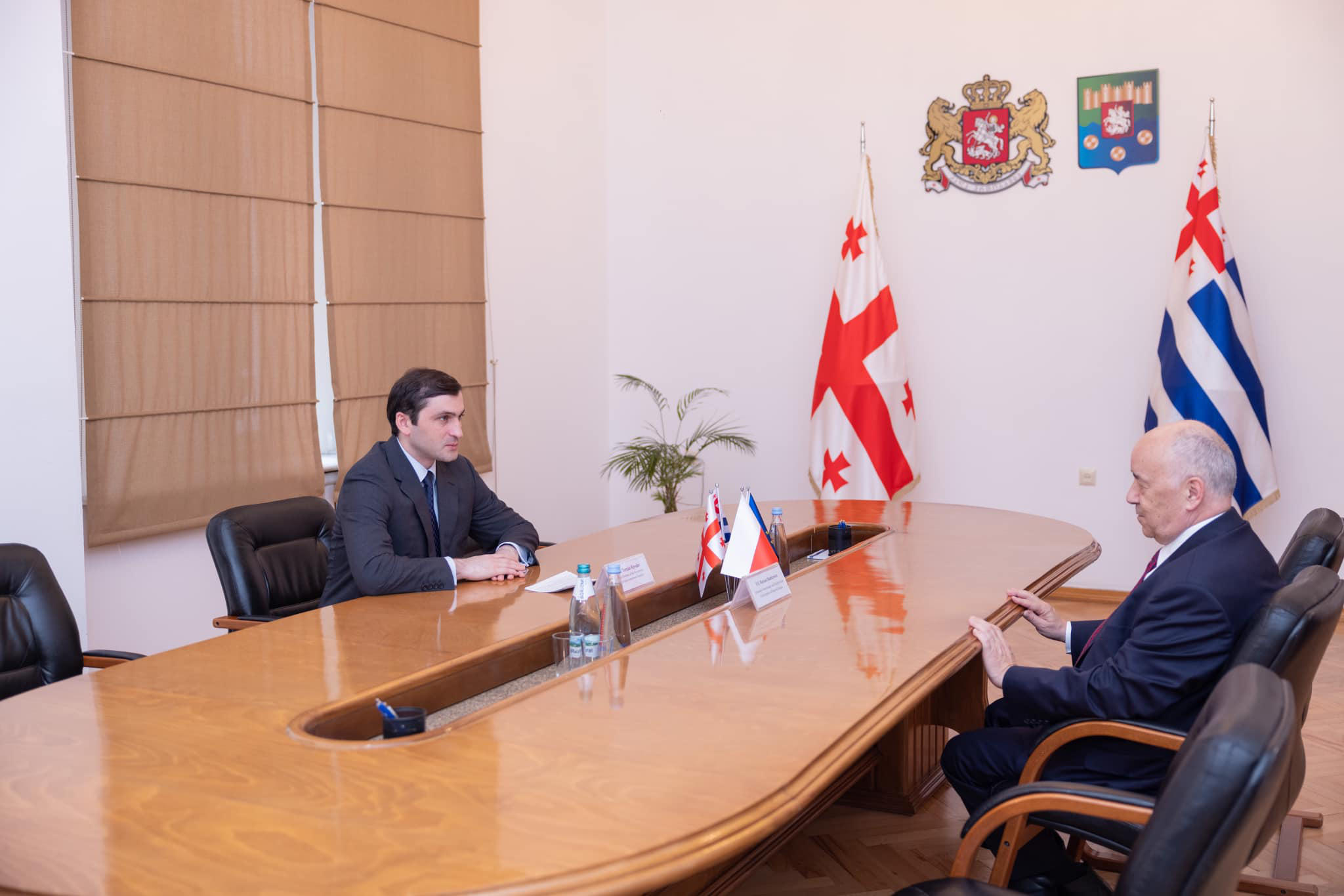 თორნიკე რიჟვაძე პოლონეთის ელჩს საქართველოში მარიუშ მაშკევიჩს შეხვდა