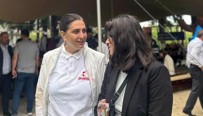 „ერთიანობა - ნაციონალური მოძრაობის“ ლიდერი, თამარ კორძაია წალენჯიხაში, „დემოკრატიის ფესტივალზე“ იმყოფება