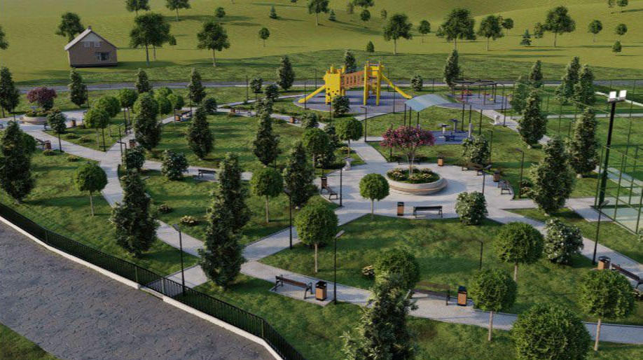 ბორჯომის მუნიციპალიტეტის საკურორტო სოფელ ტბაზე სკვერის მოწყობა დაიწყო