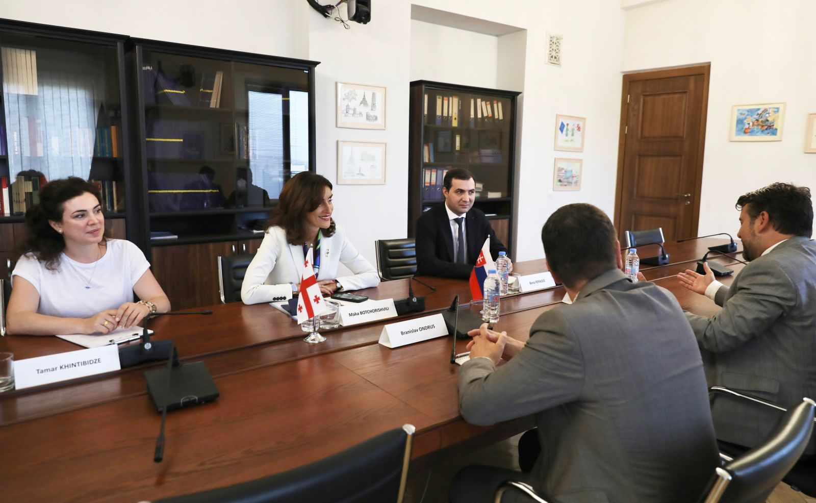 მაკა ბოჭორიშვილი სლოვაკეთის დელეგაციას შეხვდა