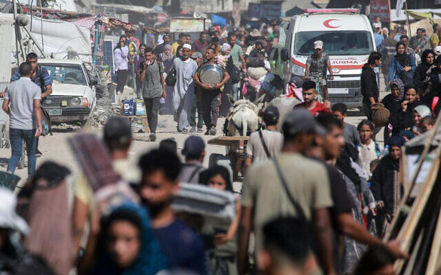 გაერო - ისრაელის ევაკუაციის ბრძანების შედეგად, ღაზას მოსახლეობის 90% იძულებით გადაადგილებულია
