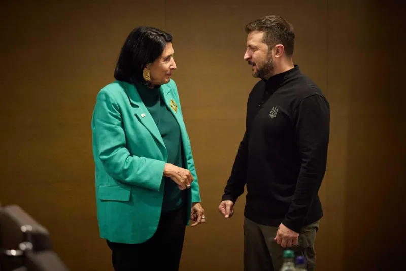 Volodymyr Zelenskyy to Salome Zurabishvili: Thank you for your message and solidarity - we appreciate Georgia's support and hope for a peaceful and successful future for both our countries