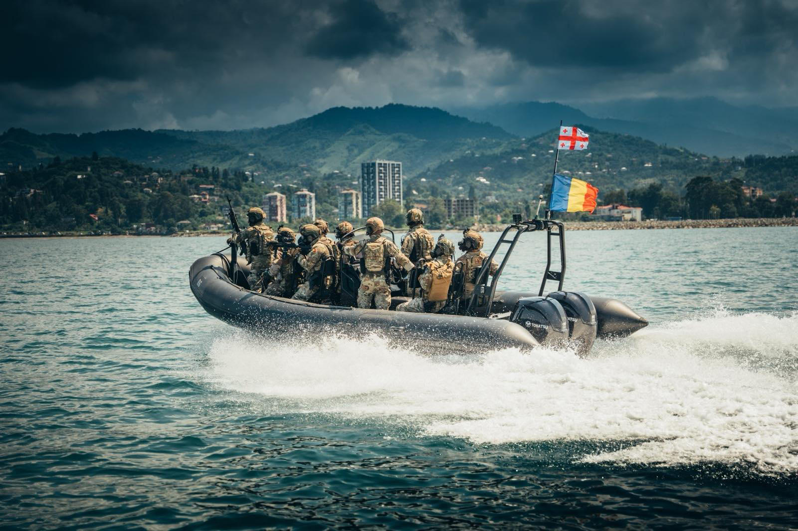 საქართველოსა და რუმინეთის სპეციალური ოპერაციების სარდლობამ შავ ზღვაში ერთობლივი სწავლება ჩაატარა