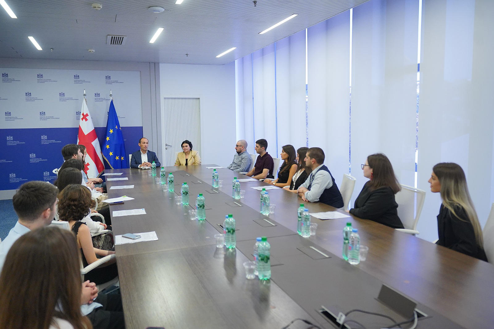 ლევან დავითაშვილი ანაზღაურებადი სტაჟირების სამთავრობო პროგრამის მონაწილეებს შეხვდა