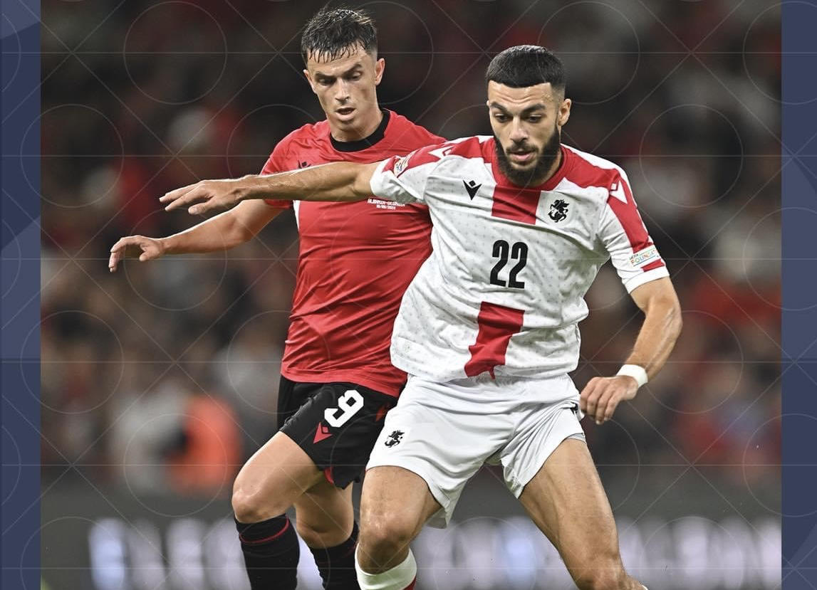 საქართველოსა და ალბანეთის ნაკრებებს შორის მატჩის პირველი ტაიმი ფრედ 0:0 დასრულდა
