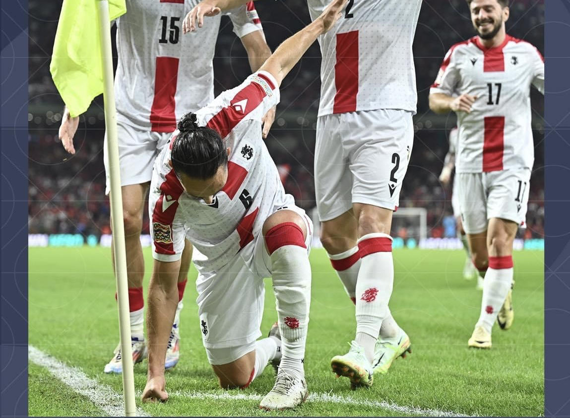 საქართველოს საფეხბურთო ნაკრებმა ანგარიში გახსნა - გოლი ალბანეთის კარში გიორგი ქოჩორაშვილმა გაიტანა