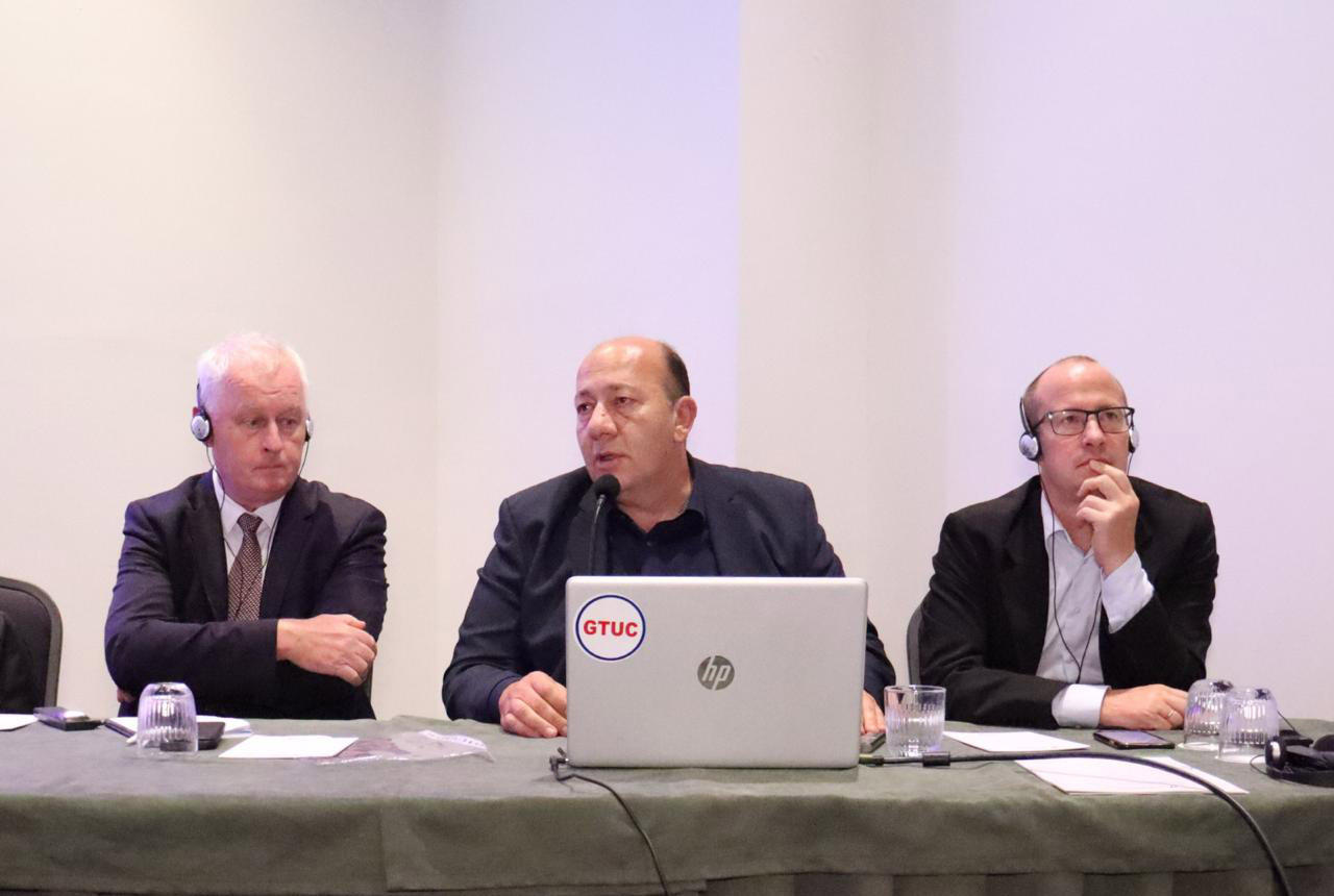 საქართველოში ოფიციალური ვიზიტით მსოფლიო პროფკავშირების გენერალური მდივანი, ლუკ ტრიანგლი იმყოფება