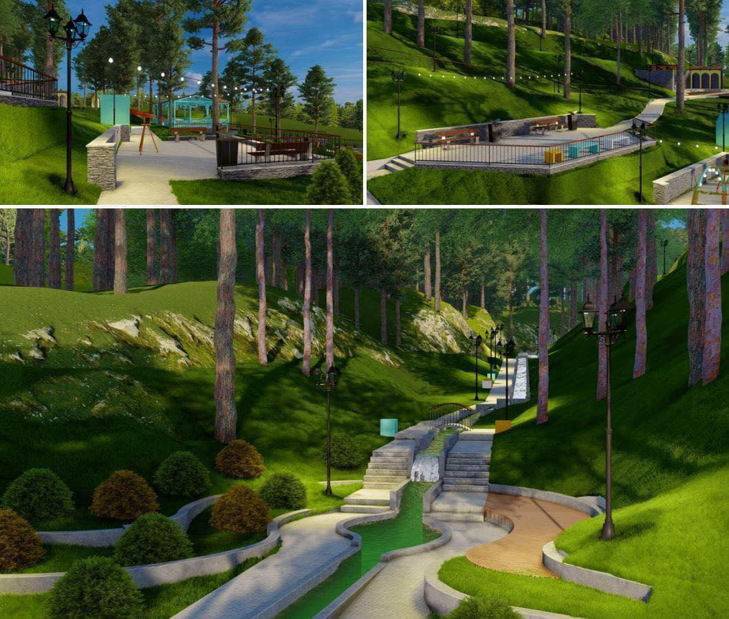 ბორჯომის მუნიციპალიტეტში, დაბა წაღვერის პარკის რეაბილიტაცია მიმდინარეობს