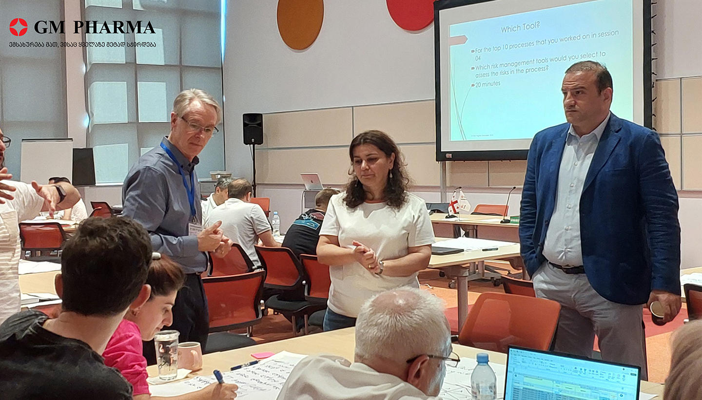 GM PHARMA-ში თანამშრომლების უწყვეტ განვითარებაზე ზრუნვა გრძელდება – კომპანიაში ხარისხის რისკის მართვის საერთაშორისო  ტრენინგი გაიმართა