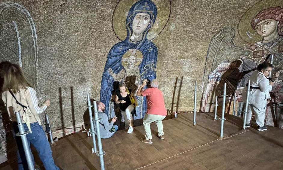 მსოფლიო მემკვიდრეობის ცენტრისა და მისი მრჩეველი ორგანოების წარმომადგენლები  გელათში მიმდინარე სარეაბილიტაციო სამუშაოებს გაეცნენ