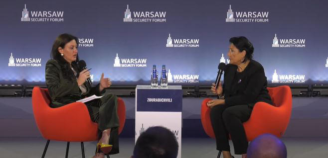 სალომე ზურაბიშვილი - „ქართული ოცნება“ რუსეთის ინტერესების მარიონეტი გახდა, რაც ნიშნავს იმას, რომ საქართველოში რუსეთის სტრატეგიები სამხედრო არ არის