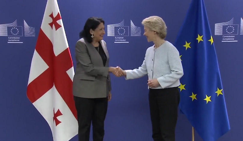 სალომე ზურაბიშვილი ურსულა ფონ დერ ლაიენს ხვდება