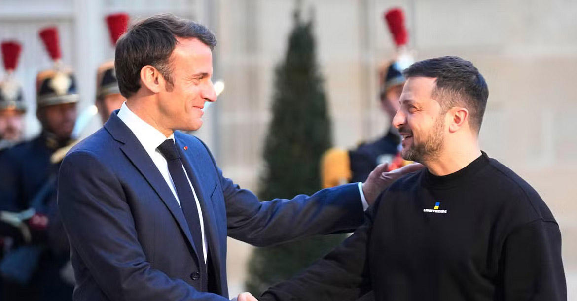ვოლოდიმირ ზელენსკი ემანუელ მაკრონს 10 ოქტომბერს პარიზში შეხვდება