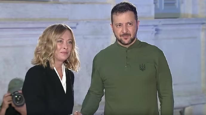 ვოლოდიმირ ზელენსკიმ  იტალიის პრემიერ-მინისტრს „უკრაინის გამარჯვების გეგმა“ წარუდგინა