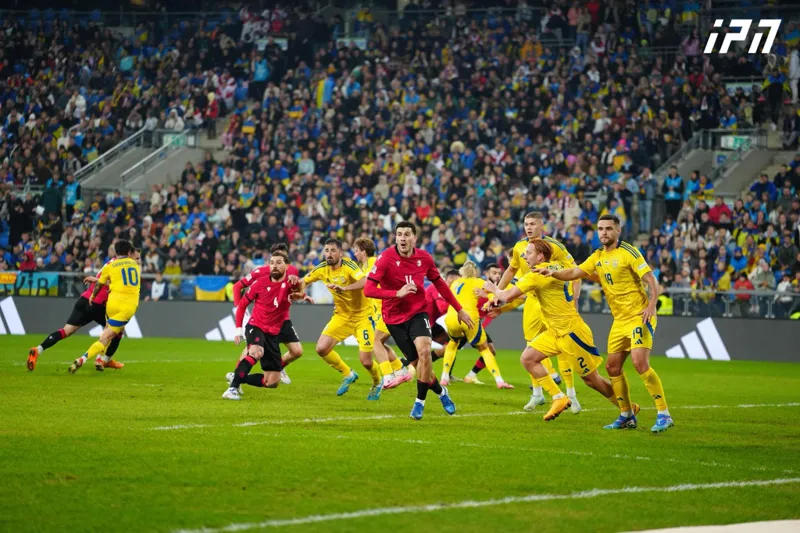 The match between the football teams of Ukraine and Georgia ended 1:0