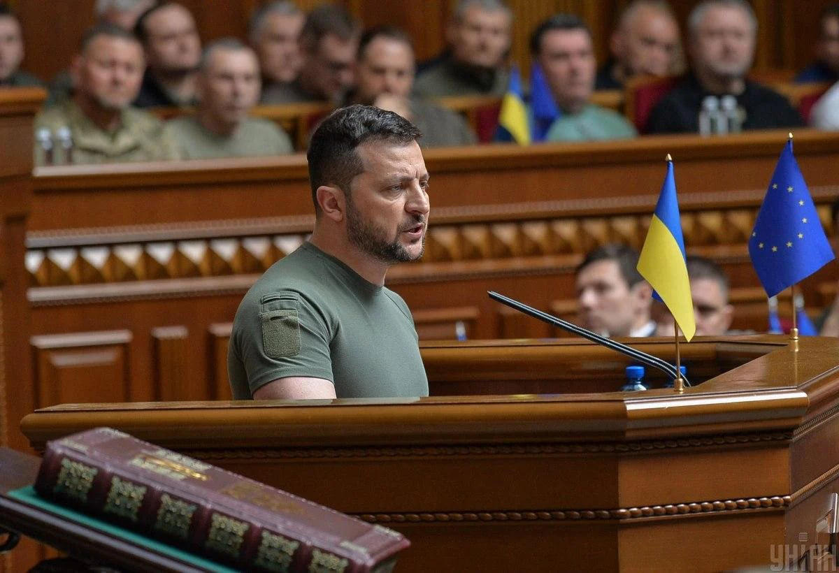 ვოლოდიმირ ზელენსკიმ გამარჯვების ხუთპუნქტიანი გეგმა უკრაინის რადაში წარადგინა