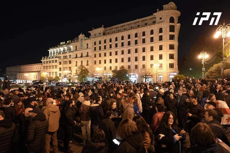 Citizens gather at the protest rally demanding re-elections