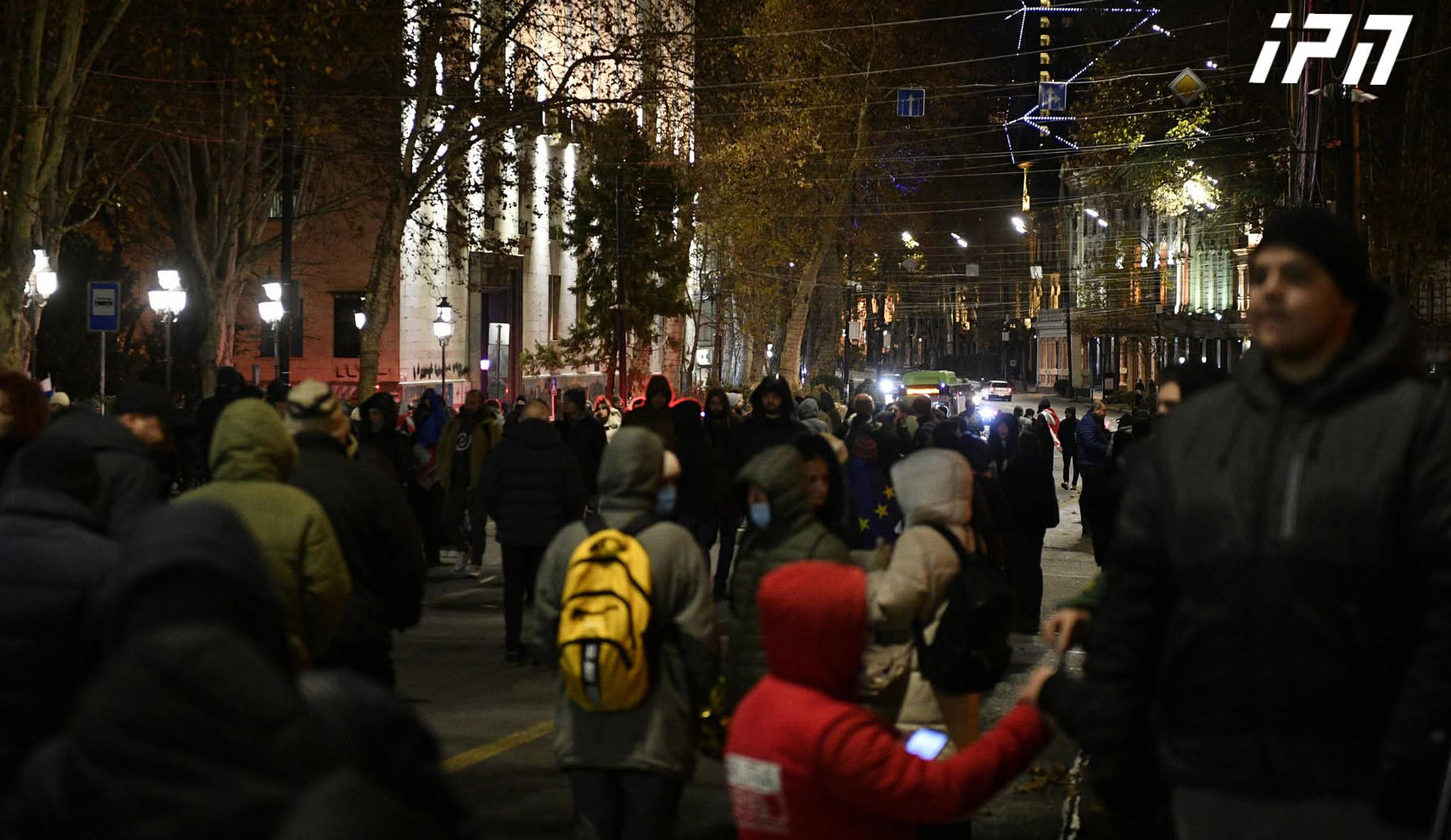 On the 15th day of the protest, citizens gather again on Rustaveli Avenue
