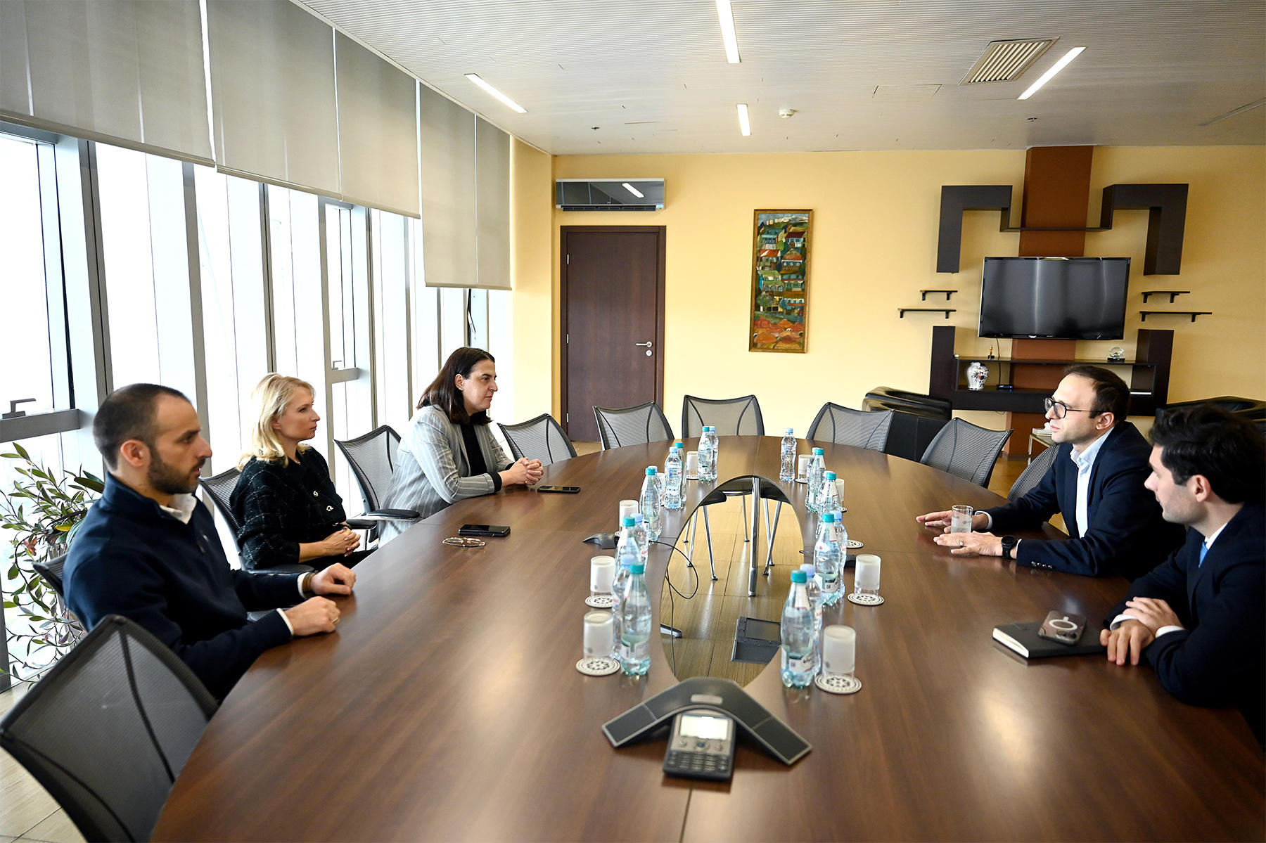 ნათია თურნავა სომხეთის ცენტრალური ბანკის ვიცე-პრეზიდენტს არმენ ნურბეკიანს შეხვდა