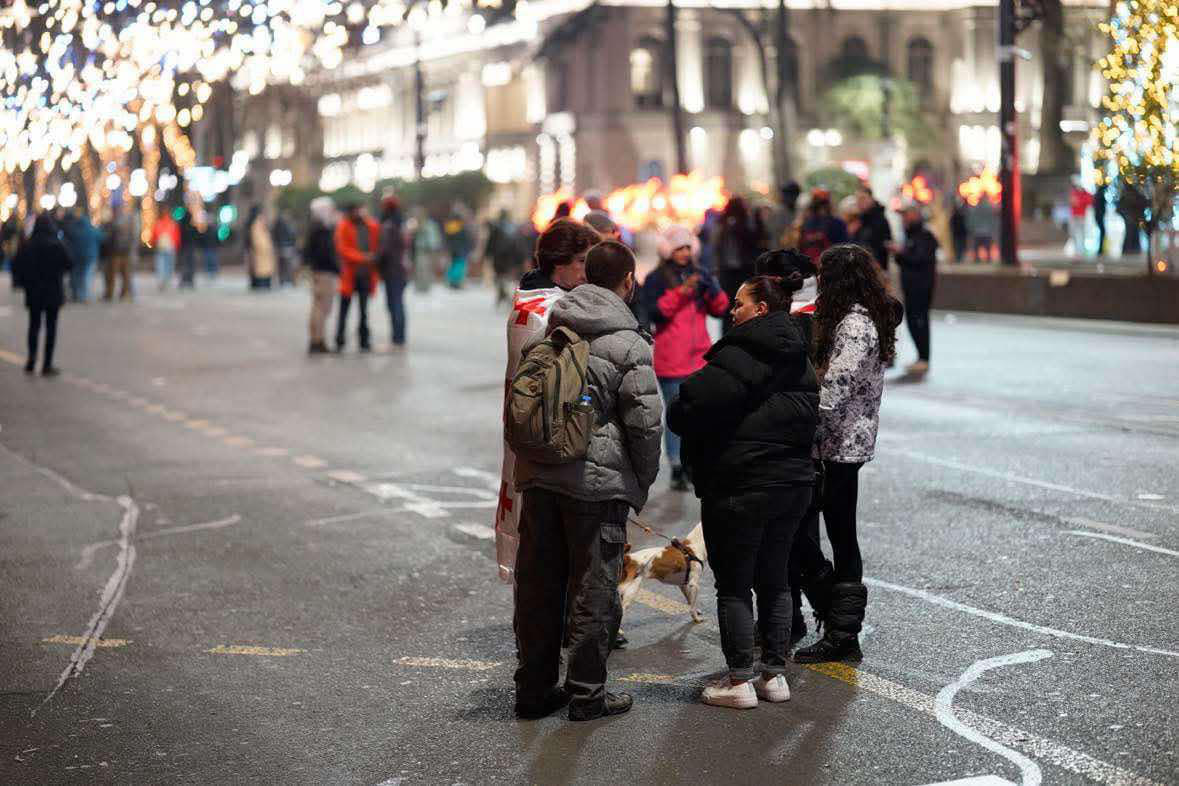 რუსთაველის გამზირზე საპროტესტო აქცია დღეისთვის დასრულებულია