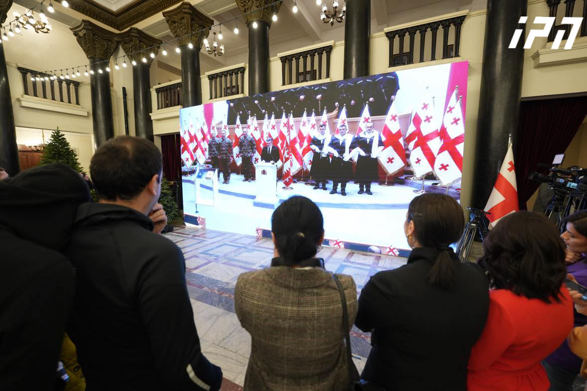 Mikheil Kavelashvili's inaugural ceremony took place at the Parliament Palace