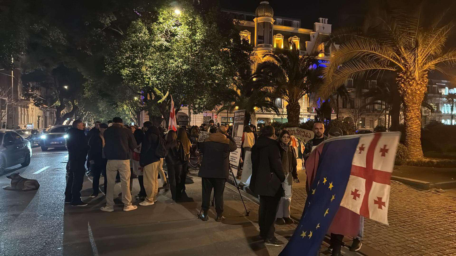 აჭარის მთავრობის სახლთან საპროტესტო აქცია გრძელდება