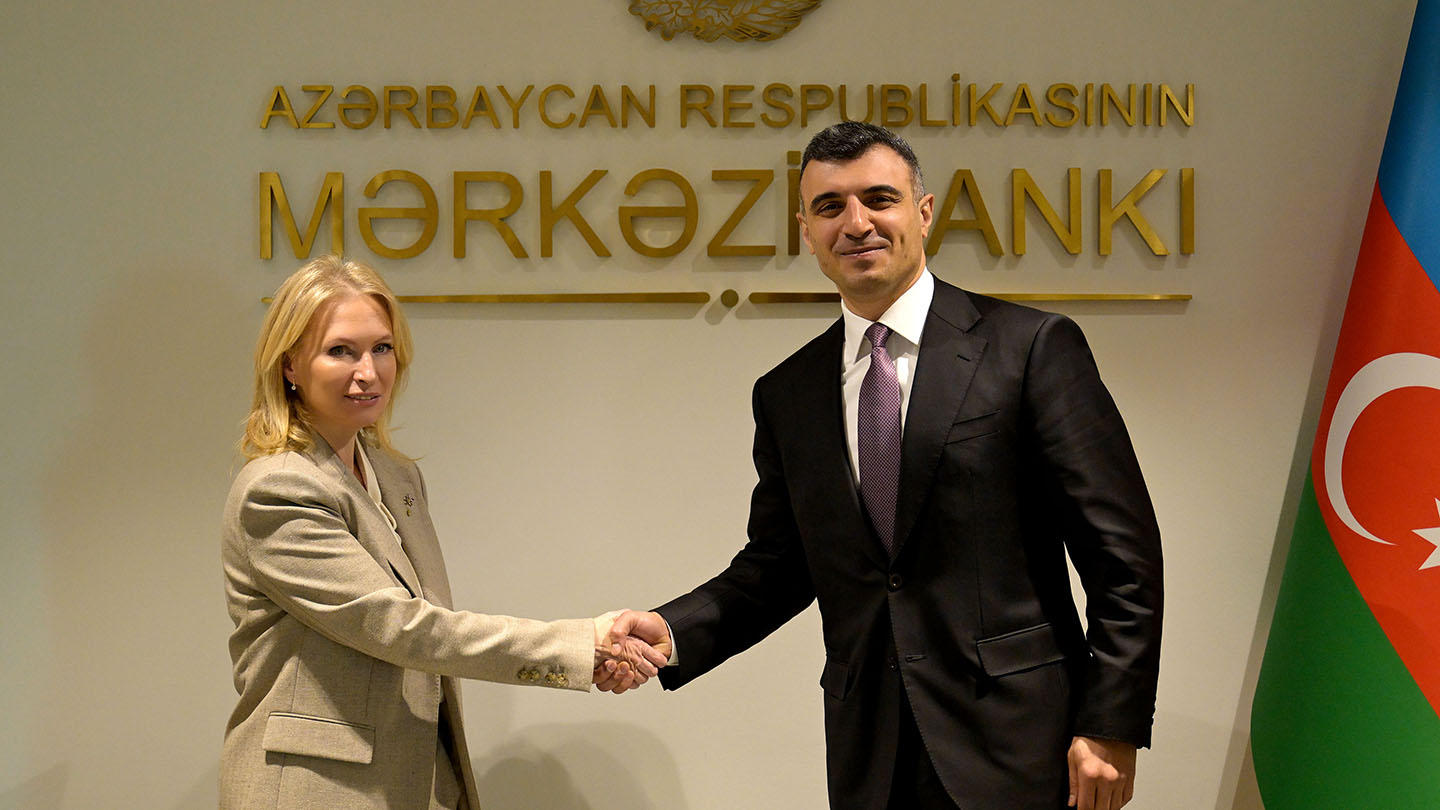 ნათია თურნავა აზერბაიჯანის რესპუბლიკის ცენტრალური ბანკის პრეზიდენტს შეხვდა