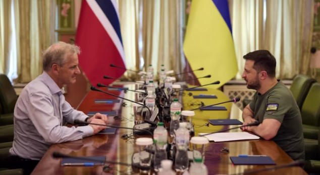 ვოლოდიმირ ზელენსკი ნორვეგიაში ჩავიდა