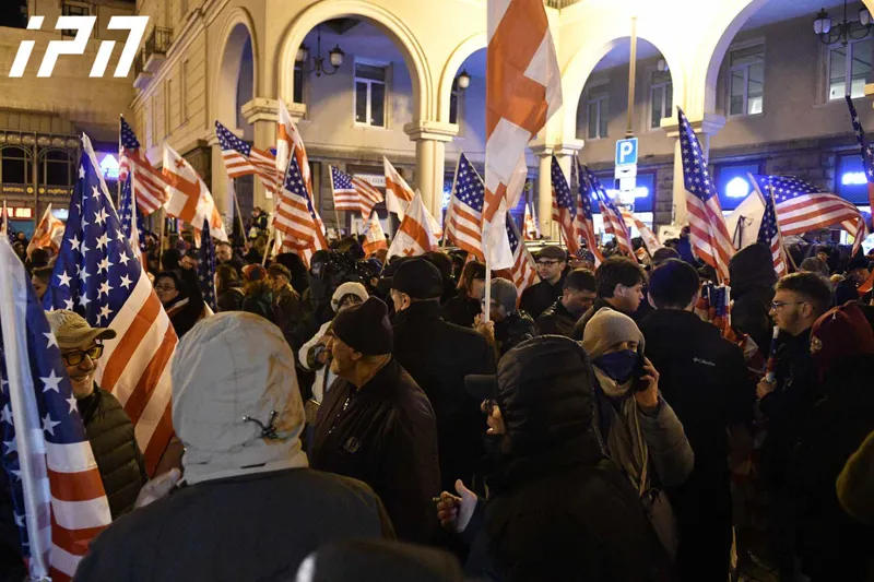 A rally in support of the "MEGOBARI Act" is taking place at Marjanishvili Square – a march towards Rustaveli Avenue is planned