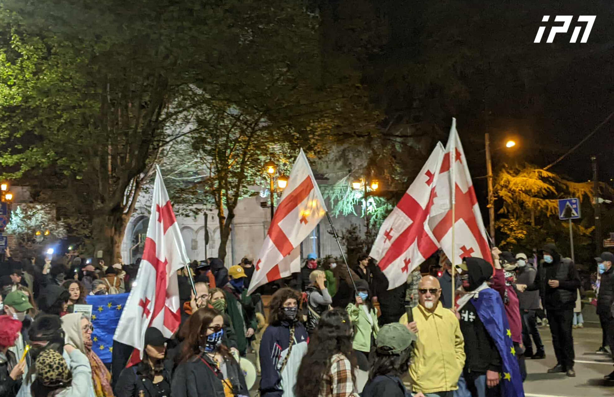 რუსთაველის გამზირზე საპროტესტო აქცია განახლდა