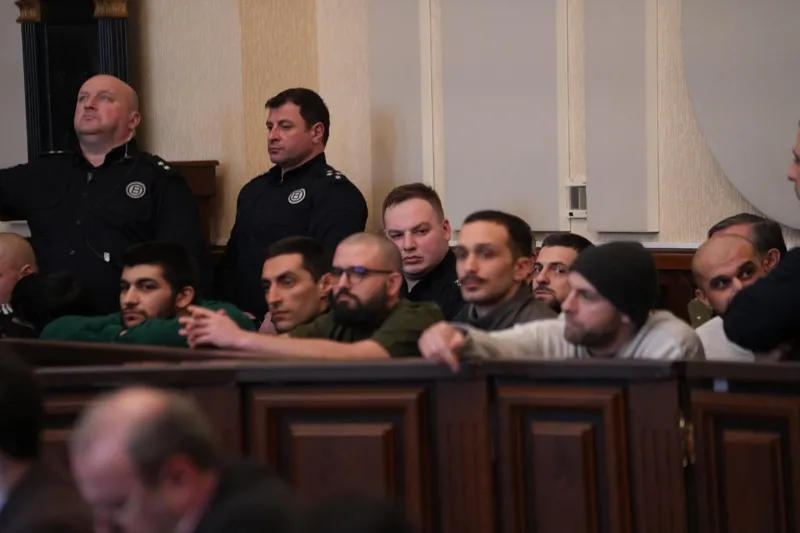 At the Tbilisi City Court, the trial is underway for Andro Chichinadze, Onise Tsxadadze, and nine other individuals in connection with their participation in group violence