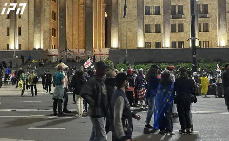 На проспекте Руставели проходит акция протеста