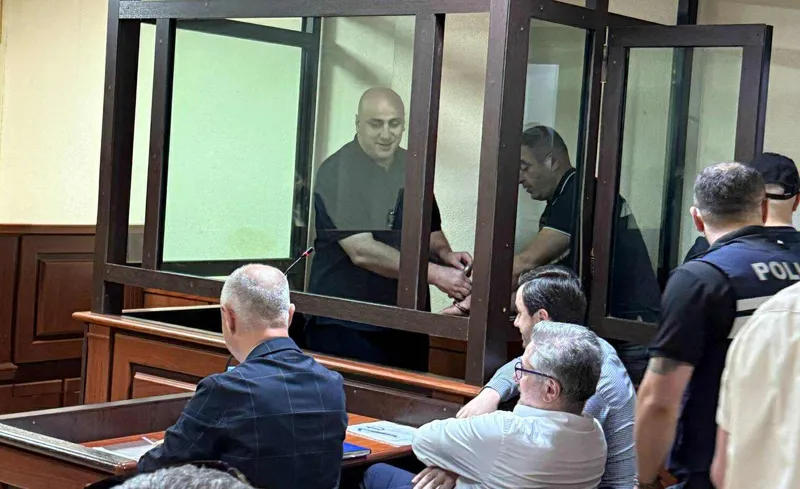 Nika Melia's court trial is underway at Tbilisi City Court