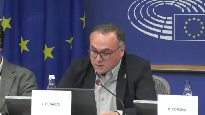 Lasha Bugadze: Europe! Show your strength — the strength with which you defend your ideals. Putin must be defeated, and every one of his satellites in my country must be punished — those who are distancing Georgia from Europe and making us lose our independence