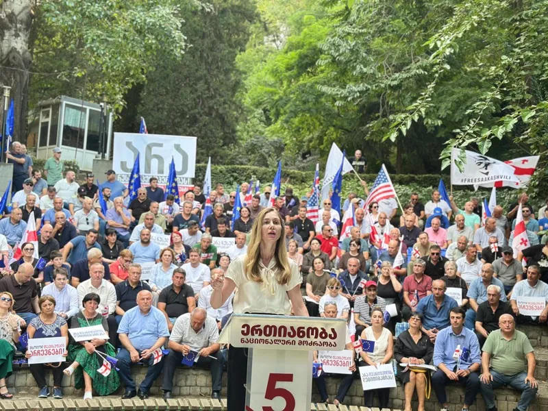 Tina Bokuchava: Some couldn’t resist the temptation, but the “United National Movement” will be on the front lines of the fight on October 4 as well – we have gathered to say no to the Russian special operation and to fight for free parliamentary elections