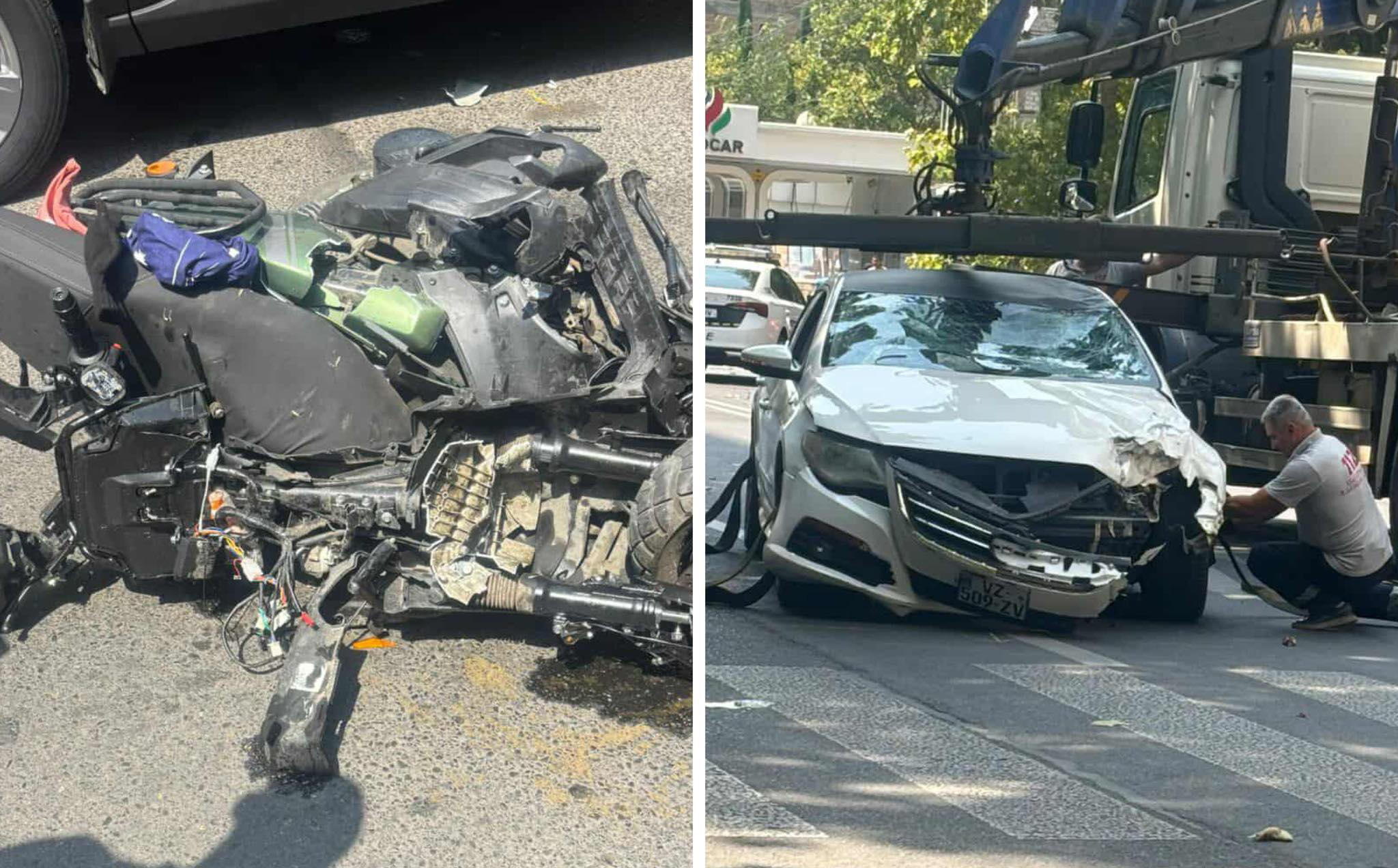 თბილისში, ავარიას მოპედის მძღოლი ემსხვერპლა