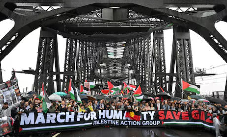 Reuters - სიდნეიში პალესტინის მხარდამჭერ მარშს ათიათასობით ადამიანი შეუერთდა