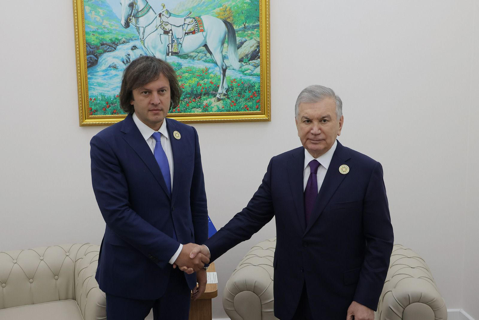 ირაკლი კობახიძე უზბეკეთის პრეზიდენტს შეხვდა