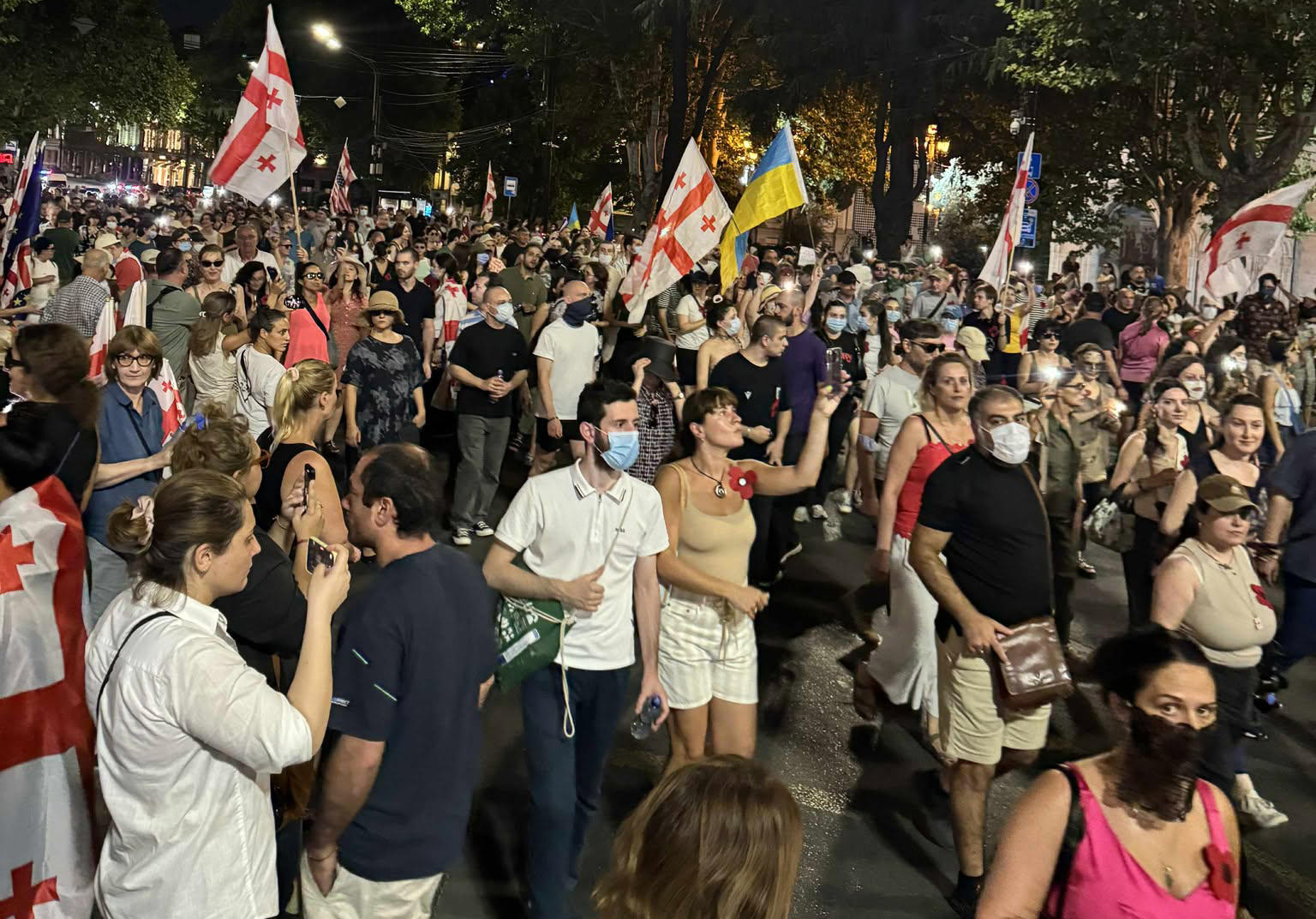 პარლამენტთან საპროტესტო აქცია მიმდინარეობს