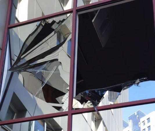 რუსეთის დარტყმების შედეგად კიევში ევროკავშირის წარმომადგენლობის შენობა დაზიანდა