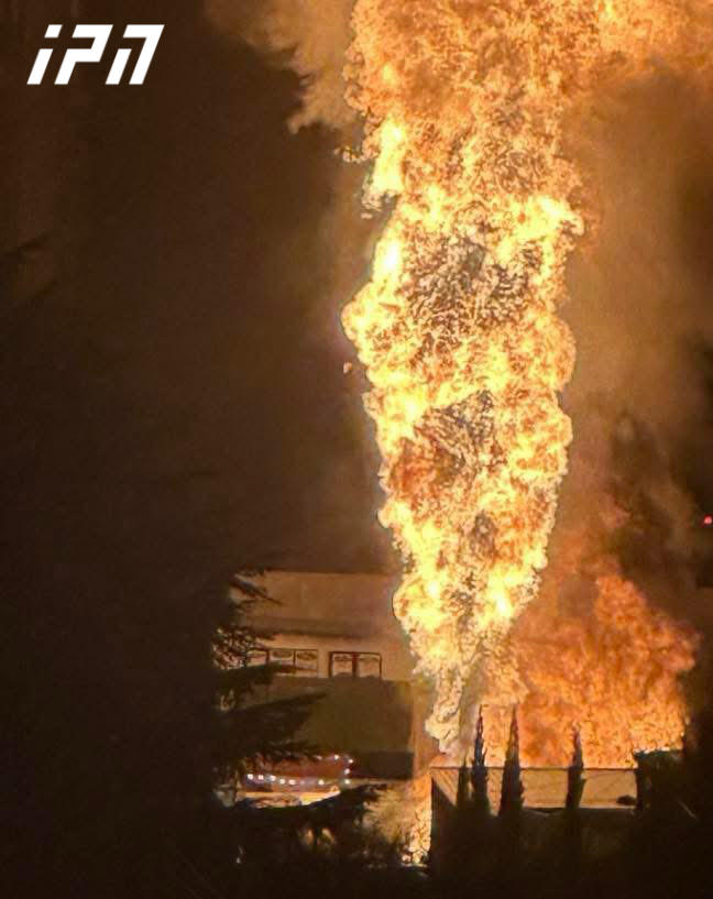 მუხიანში, თხევადი აირის გადამზიდ მანქანას ცეცხლი გაუჩნდა