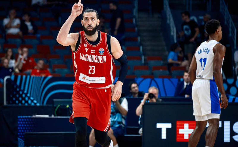 The Georgian national basketball team defeated France and advanced to the EuroBasket quarterfinals