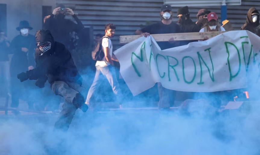 Reuters - საფრანგეთში საპროტესტო აქციების მონაწილეებსა და სამართალდამცავებს შორის შეტაკებები მოხდა - დაკავებულია ათობით მომიტინგე