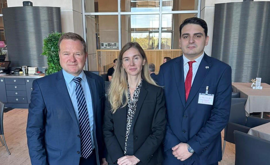 თინა ბოკუჩავა და ლევან სანიკიძე, ევროპის საბჭოს საპარლამენტო ასამბლეის სოციალ-დემოკრატიული ჯგუფის თავმჯდომარეს და გერმანიის ბუნდესტაგის წევრს, ფრანკ შვაბეს შეხვდნენ