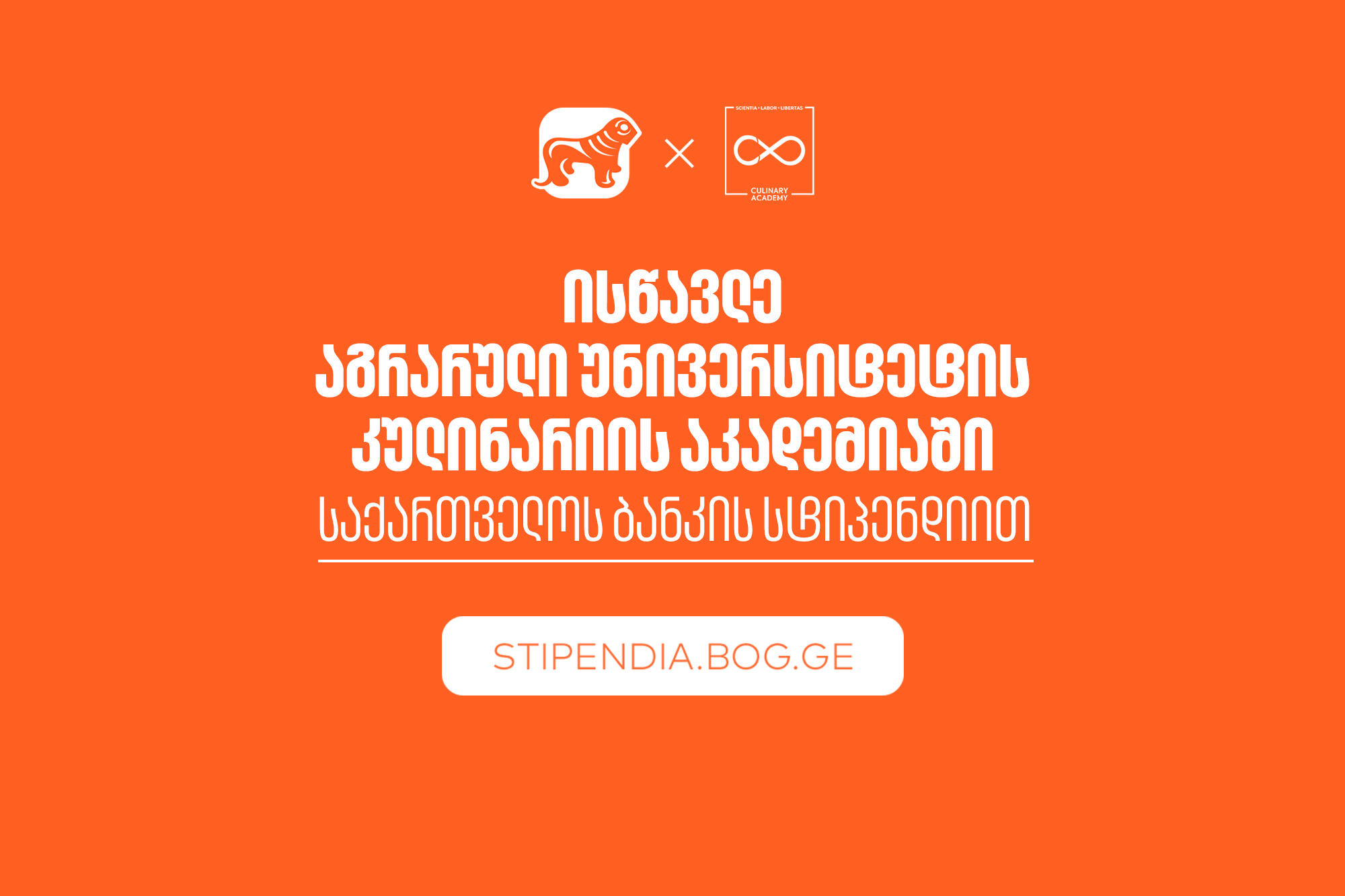 თუ პროფესიის შეცვლა გსურს, გახდი „საქართველოს ბანკის“ სტიპენდიანტი და ისწავლე აგრარული უნივერსიტეტის კულინარიის აკადემიაში სრული დაფინანსებით