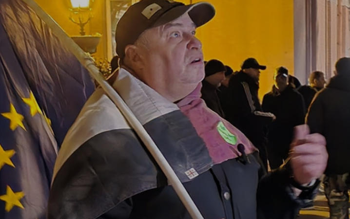 Zurab Chavchanidze: They call me the flag bearer - the one holding the EU and Georgian flags - that’s me - I am now on a dry hunger strike - I died in Sokhumi - I continue living only for love