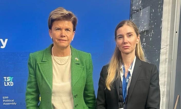 თინა ბოკუჩავა და ზურაბ ჭიაბერაშვილი „ევროპის სახალხო პარტიის“ პოლიტიკური ასამბლეის ფარგლებში, ლატვიის საგარეო საქმეთა მინისტრს შეხვდნენ