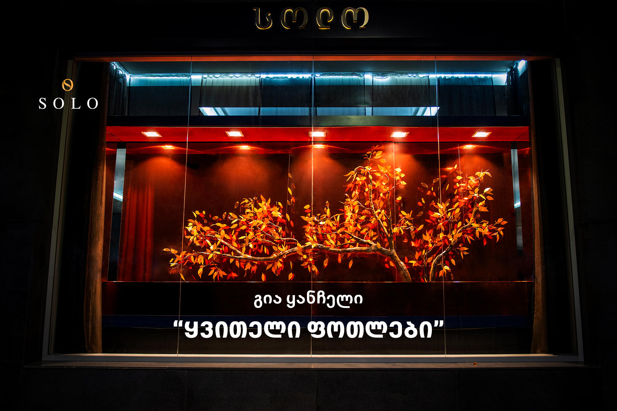 SOLO-მ გია ყანჩელის კომპოზიცია - „ყვითელი ფოთლების“ ინსპირაციით, საშემოდგომო ვიტრინები შექმნა